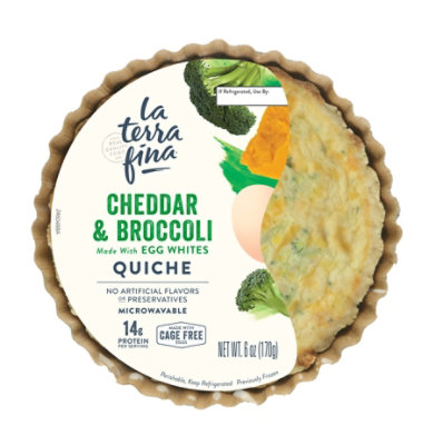 La Terra Fina Cheddar And Broccoli Quiche  - 6 Oz - Image 1