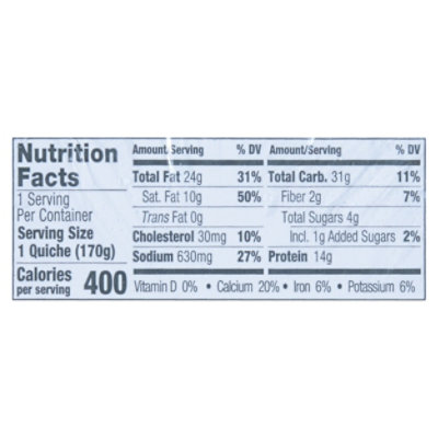 La Terra Fina Cheddar And Broccoli Quiche  - 6 Oz - Image 3