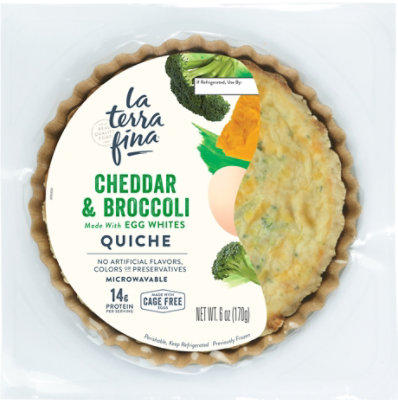 La Terra Fina Cheddar And Broccoli Quiche  - 6 Oz - Image 1