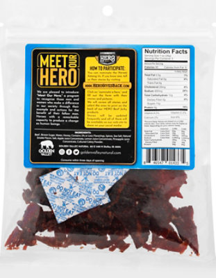 Hero Jerky Beef Old Glory Original - 3 Oz - Image 6