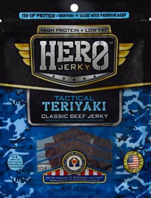 Hero Jerky Beef Tactical Teriyaki - 3 Oz - Image 2