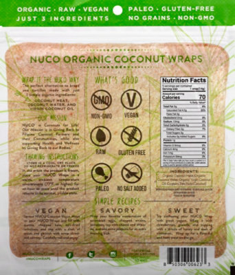 Nuco Wrap Ccnut Org - 2.47 Oz - Image 5