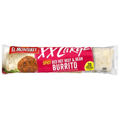 El Monterey Burrito Beef & Bean Spicy Red Hot XX Large - 9.5