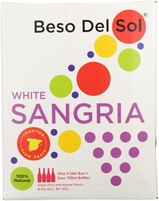 Beso Del Sol White Sangria Wine - 3 Liter