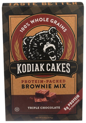 Kodiak Cakes Brownie Mix 100% Whole Grains Protein-Packed Triple Chocolate Box - 14.82 Oz