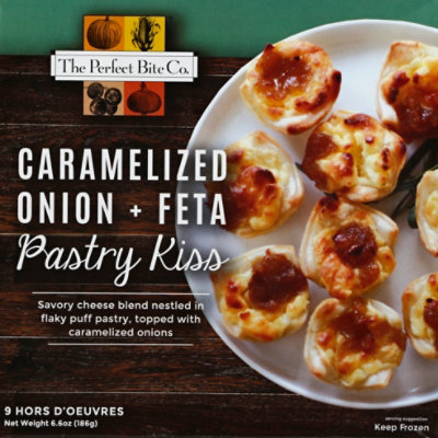 The Perfect Bite Co. Hors D Oeuvres Caramelized Onion + Feta Pastry Kiss 9 Count - 6.6 Oz - Image 2