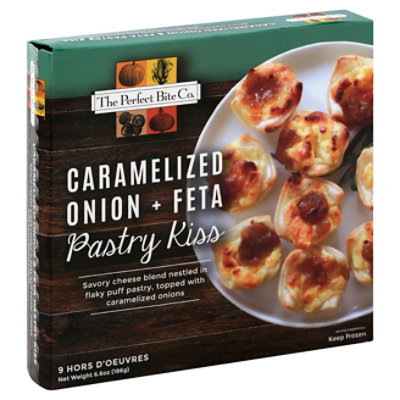 The Perfect Bite Co. Hors D Oeuvres Caramelized Onion + Feta Pastry Kiss 9 Count - 6.6 Oz - Image 1