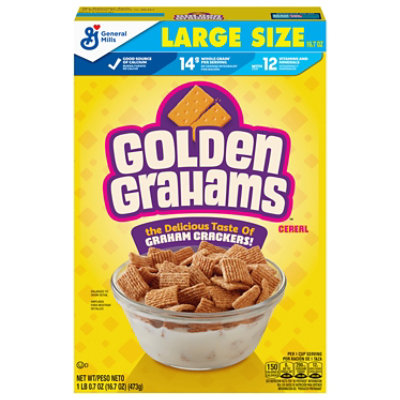 Golden Grahams Cereal Large Size - 16.7 Oz - Image 3