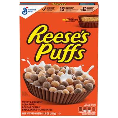 Reeses Puffs Corn Puffs Sweet & Crunchy Box - 11.5 Oz