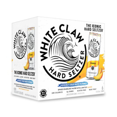 White Claw Mango Hard Seltzer In Cans - 6-12 Fl. Oz. - Image 1