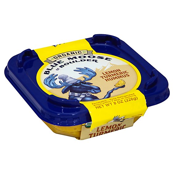 Blue Moose of Boulder Lemon Turmeric Hummus - 8 Oz