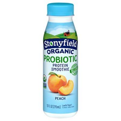 Stonyfield Organic Super Smoothie Peach - 10 Oz