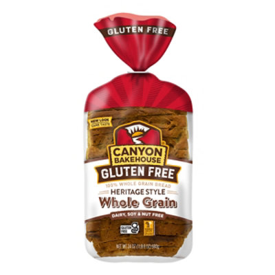 Canyon Bakehouse Hertiage Style Whole Grain Gluten Free Bread Large-Sliced Frozen - 24 Oz