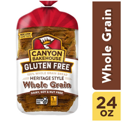 Canyon Bakehouse Hertiage Style Whole Grain Gluten Free Bread Large-Sliced Frozen - 24 Oz