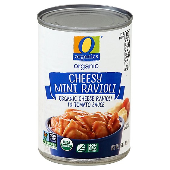 O Organics Ravioli Mini Cheesy - 15 Oz