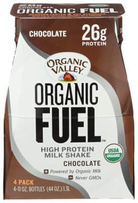 Organic Valley Milk Shake 4pk Prtn Choc - 44 Oz - Image 1