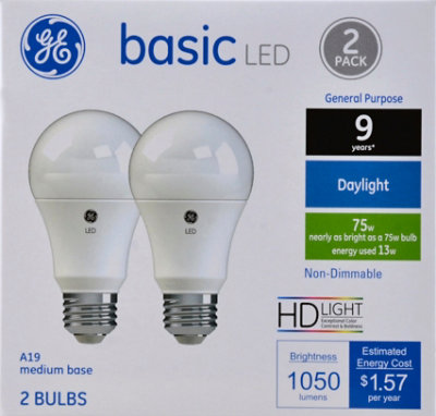 GE 75w Eq Basic Daylight - 2 Count - Image 2