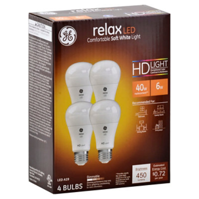 GE 40w Eq Hd Relax Aline - 4 Count