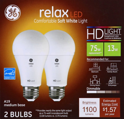 GE 75w Eq Hd Relax - 2 Count - Image 2