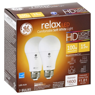 GE 100w Eq Hd Relax - 2 Count