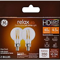 GE 40w Eq Hd Relax G16.5 Clear - 2 Count - Image 2
