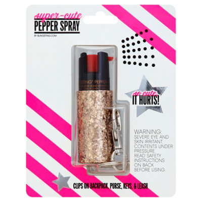 Blingsting Pepper Spray Keychain With Uv Marking Dye Rose Gold - Each
