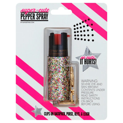 Blingsting Pepper Spray Keychain With Uv Marking Dye Confetti - Each