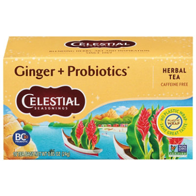 Celestial Seasonings Ginger Plus Probiotics - 20 Count - Image 2