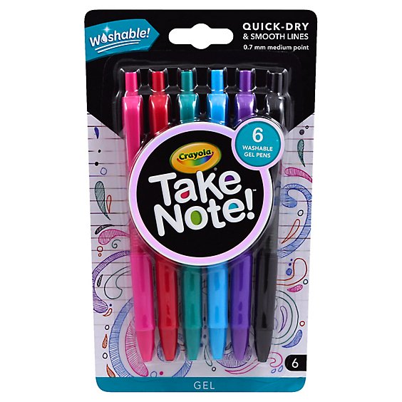 Crayola Take Note Washable Gel Pens - Each