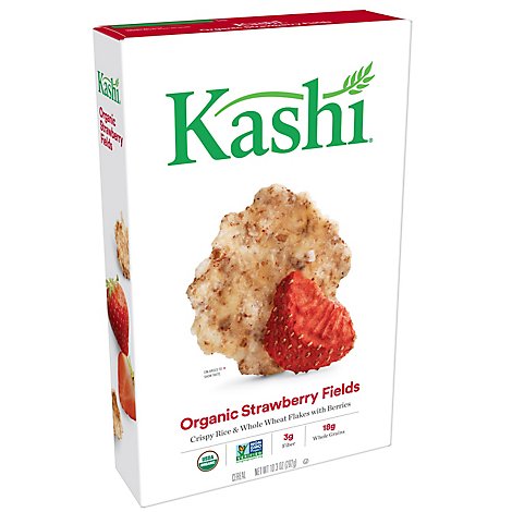 Kashi Breakfast Cereal Vegan Protein Strawberry Fields - 10.3 Oz