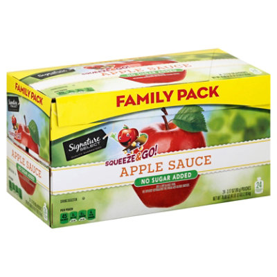 Signature SELECT Apple Sauce Unswtnd Pouch Fmly Pk - 24-3.17 Oz - Image 1