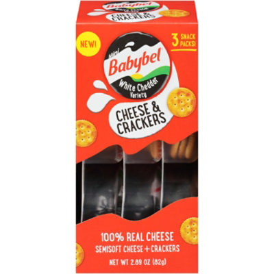 Babybel Mini White Cheddar Variety & Crackers 3 Pack - 2.89 Oz.
