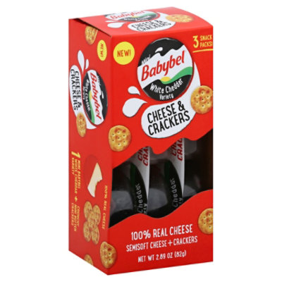 Babybel Mini White Cheddar Variety & Crackers 3 Pack - 2.89 Oz.