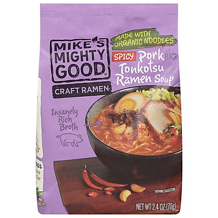 Mike's Mighty Good Spicy Pork Ramen Soup - 2.4 Oz - Image 3