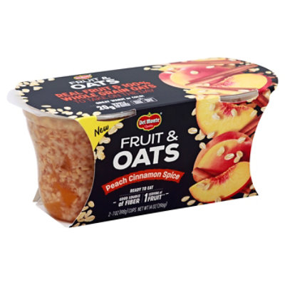 Del Monte Fruit & Oats Peach Cinnamon Spice Cups - 2-7 Oz - randalls