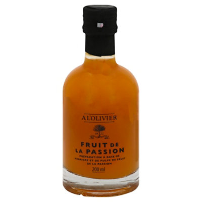 A LOlivier Fruit Pulp Vinegar Passion Fruit Bottle - 6.76 Oz - Image 1