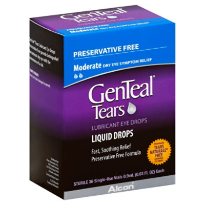Genteal Tears Moderate Eye Drops 36 Counts - 1.08 Fl. Oz.