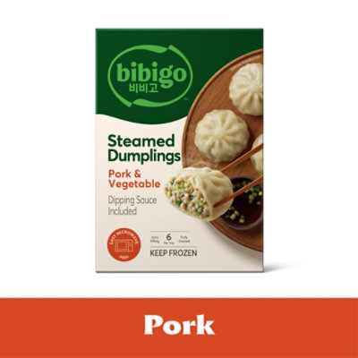 Bibigo Dumplings Steamed Korean Style Pork & Vegetable - 6.6 Oz - Image 1