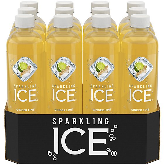 Sparkling Ice Ginger Lime Sparkling Water 12-17 fl. oz. Bottles
