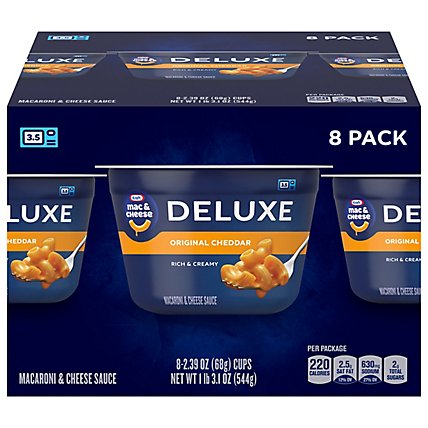 Kraft Deluxe Original Macaroni & Cheese Microwavable Dinner Cups - 8-2.39 Oz - Image 5