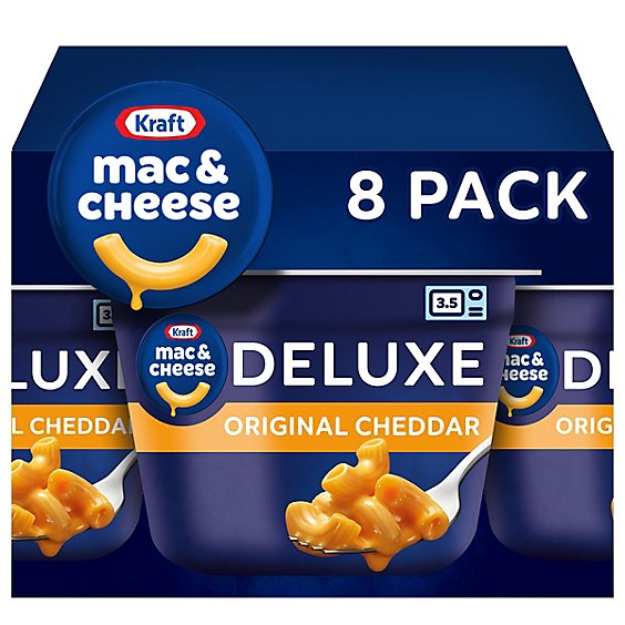 Kraft Deluxe Original Macaroni & Cheese Microwavable Dinner Cups - 8-2.39 Oz