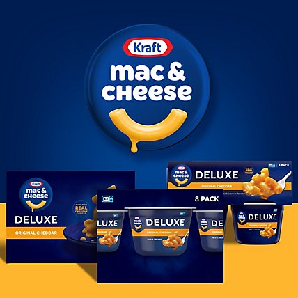 Kraft Deluxe Original Macaroni & Cheese Microwavable Dinner Cups - 8-2.39 Oz - Image 8