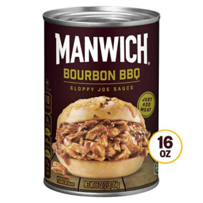 Manwich Sauce Sloppy Joe Bourbon BBQ Can - 16 Oz