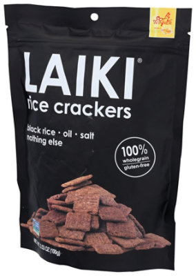 Laiki Rice Crackers Black Rice Oil Salt Pouch - 3.53 Oz - Image 4