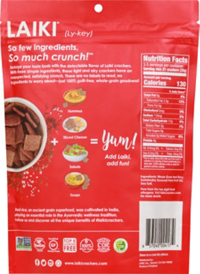 Laiki Rice Crackers Red Rice Oil Salt Pouch - 3.53 Oz - Image 5