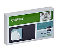 Top Flight Index Cards Unruled 3 Inch x 5 Inch - 100 Count