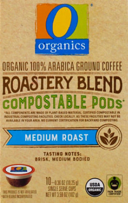 O Organics Organic Coffee Pod Roastery Blend Comp - 10 Count - Image 2