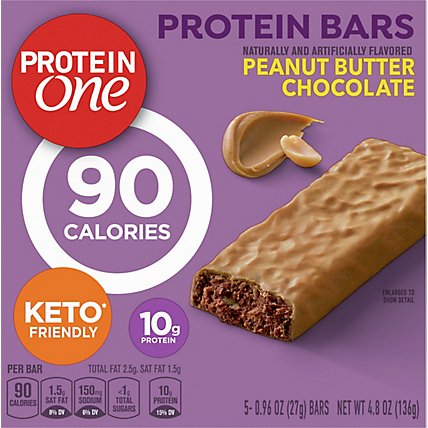 Protein One Protein Bars Chocolate Peanut Butter Box - 5-0.96 Oz - Image 6