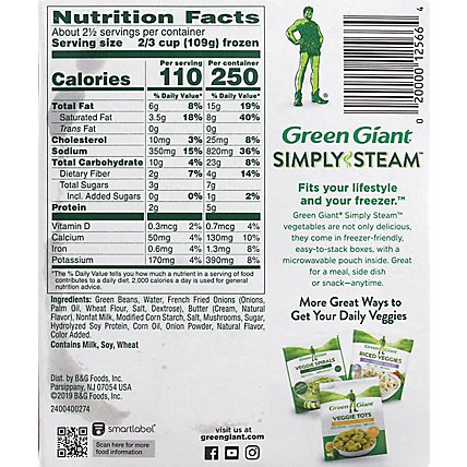 Green Giant Steamers Green Beans Casserole Sauced - 9 Oz - Image 6