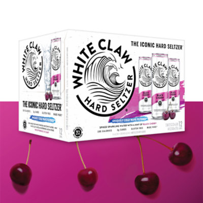 White Claw Black Cherry Hard Seltzer In Cans - 12-12 Fl. Oz. - Image 4